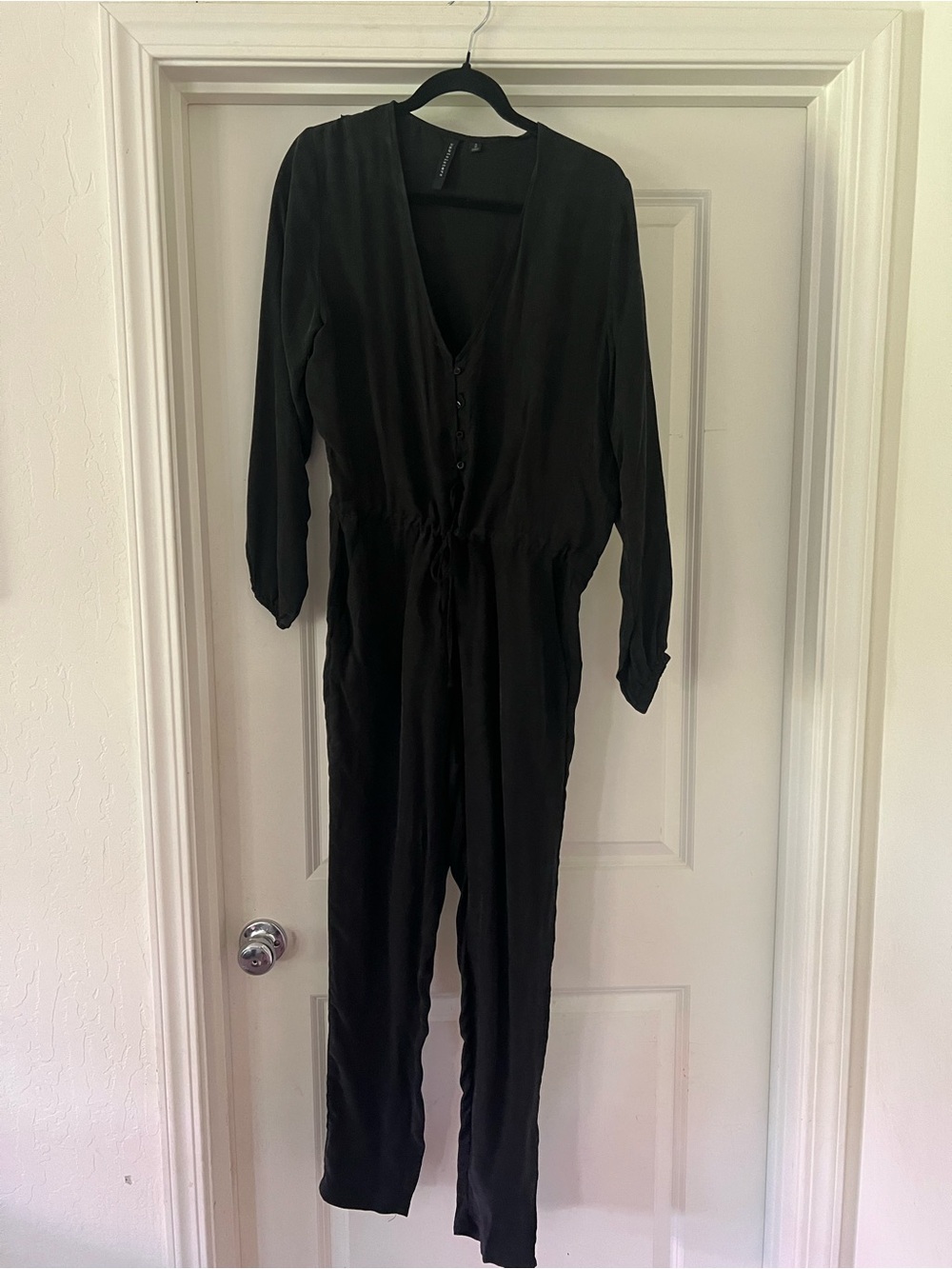 knot sisters Black Jumpsuit with V-Neck